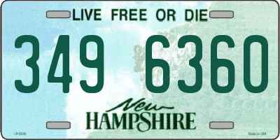 NH license plate 3496360