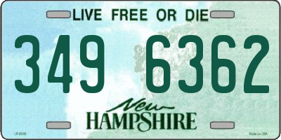 NH license plate 3496362