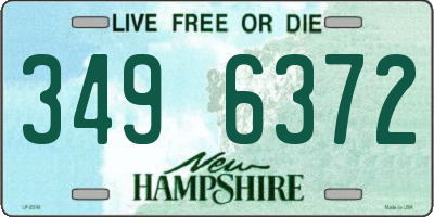 NH license plate 3496372