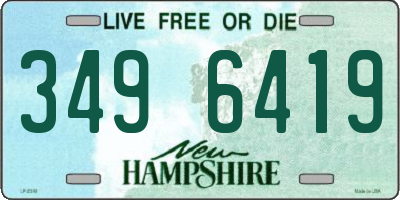 NH license plate 3496419