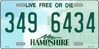 NH license plate 3496434