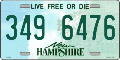 NH license plate 3496476