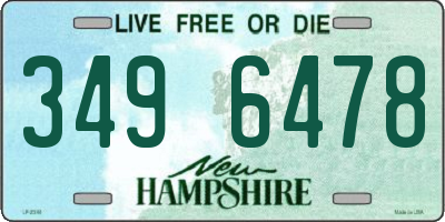 NH license plate 3496478