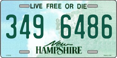 NH license plate 3496486