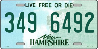 NH license plate 3496492