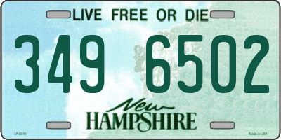 NH license plate 3496502