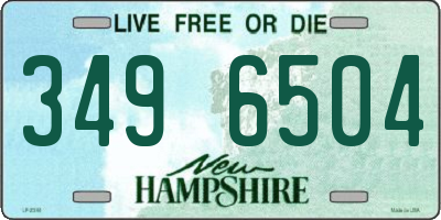 NH license plate 3496504