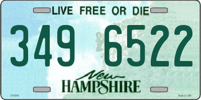 NH license plate 3496522