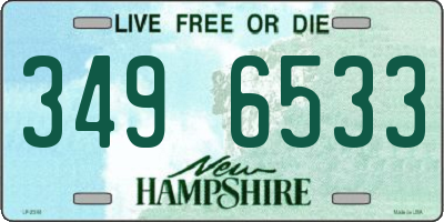 NH license plate 3496533