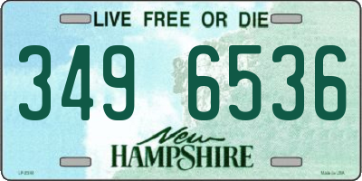 NH license plate 3496536