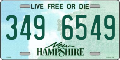 NH license plate 3496549