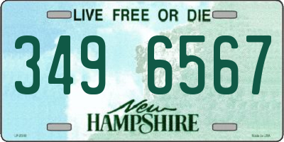 NH license plate 3496567