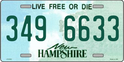 NH license plate 3496633