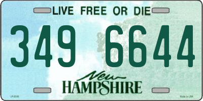NH license plate 3496644