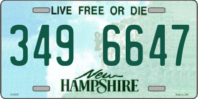 NH license plate 3496647
