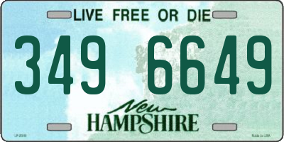 NH license plate 3496649