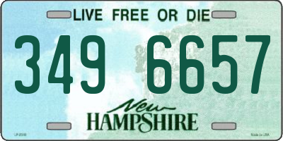 NH license plate 3496657