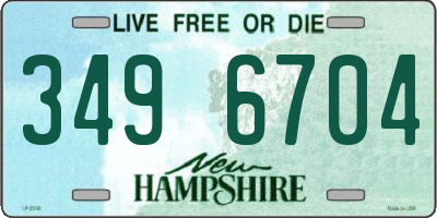 NH license plate 3496704
