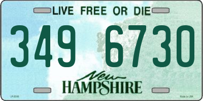 NH license plate 3496730
