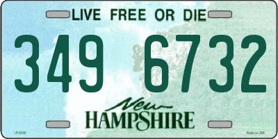NH license plate 3496732