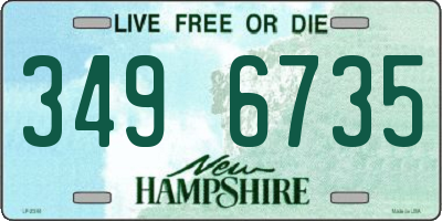 NH license plate 3496735