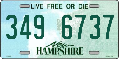NH license plate 3496737