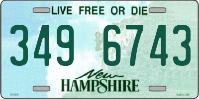 NH license plate 3496743