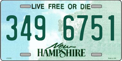 NH license plate 3496751