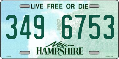 NH license plate 3496753