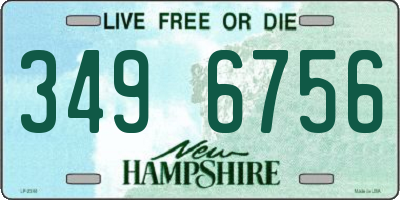 NH license plate 3496756