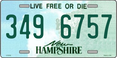 NH license plate 3496757