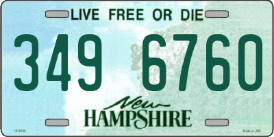 NH license plate 3496760
