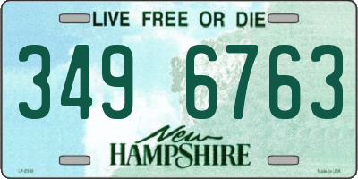 NH license plate 3496763