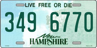 NH license plate 3496770