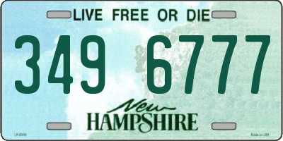 NH license plate 3496777