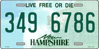 NH license plate 3496786