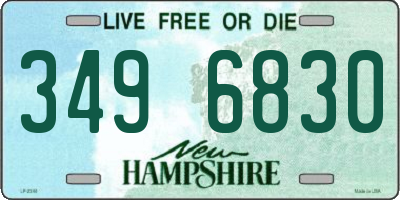 NH license plate 3496830