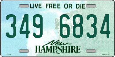 NH license plate 3496834