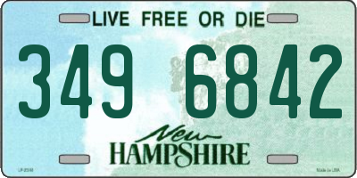 NH license plate 3496842