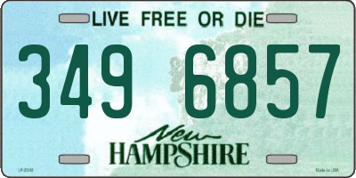 NH license plate 3496857