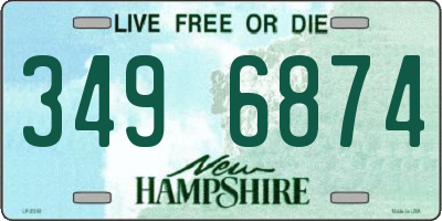 NH license plate 3496874