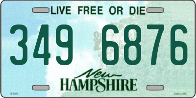NH license plate 3496876