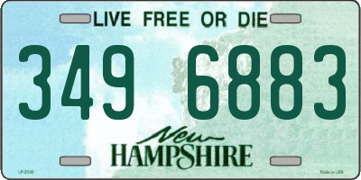 NH license plate 3496883