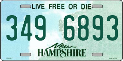 NH license plate 3496893