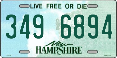 NH license plate 3496894