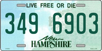 NH license plate 3496903