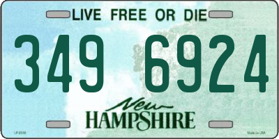 NH license plate 3496924