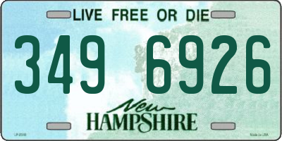 NH license plate 3496926
