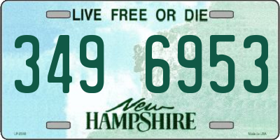 NH license plate 3496953
