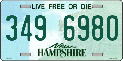 NH license plate 3496980